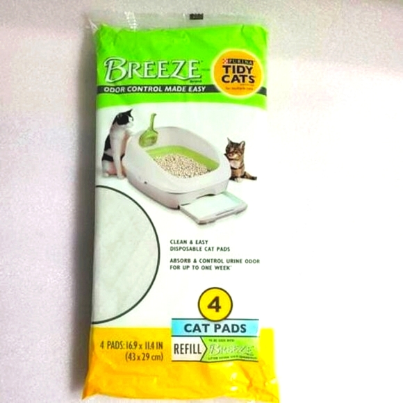Purina Tidy Cats 4 CAT PADS for BREEZE LITTER SYSTEM Refill Pack ODOR CONTROL - Picture 1 of 4
